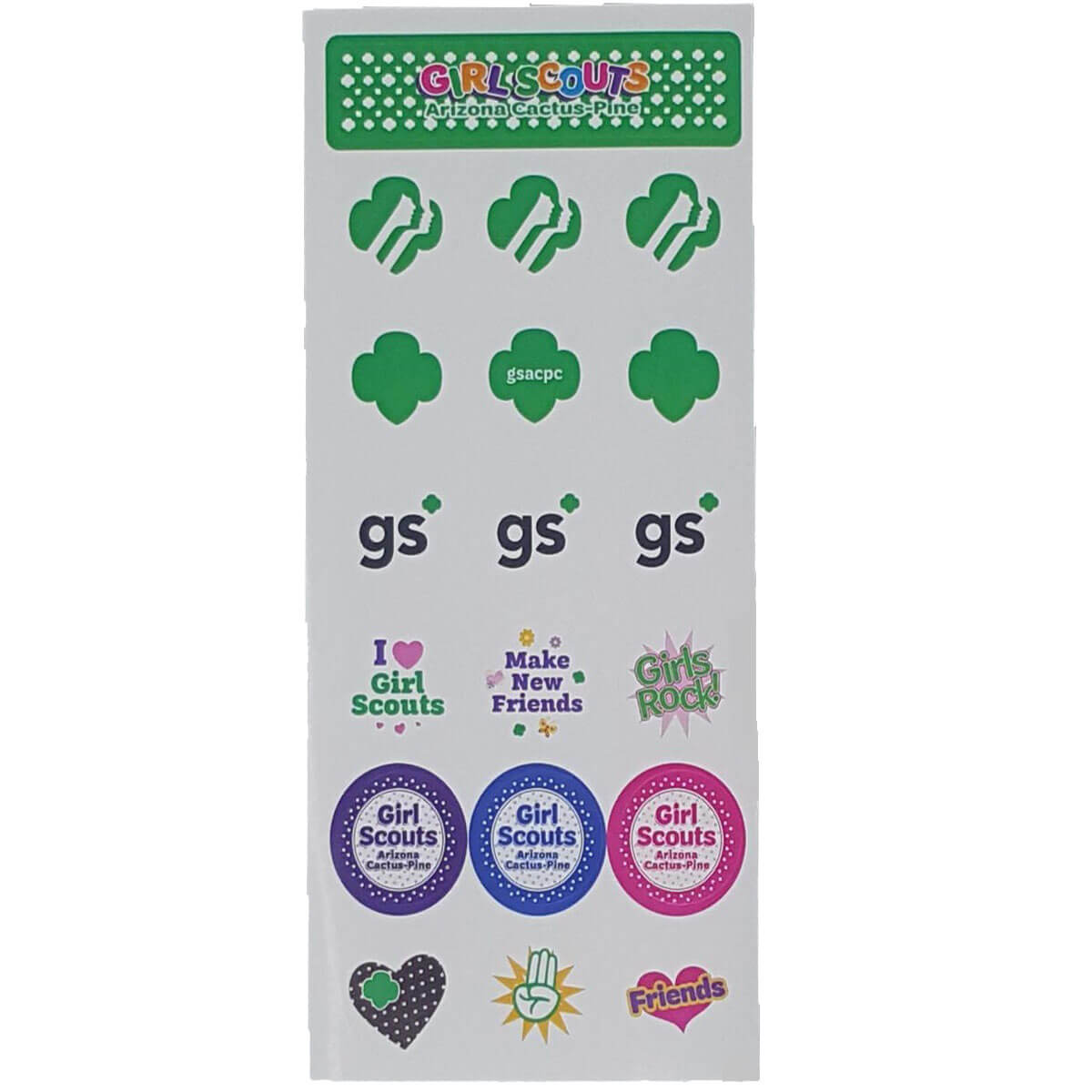 GSACPC Sticker Sheet Girl Scout Shop