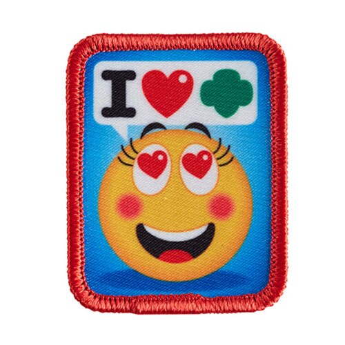 Emoji I Love Girl Scouts Sew-on Pat