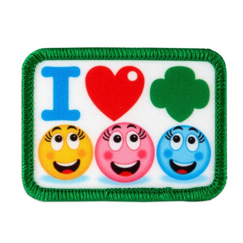 I Love Girl Scouts Emoticons Sew-on