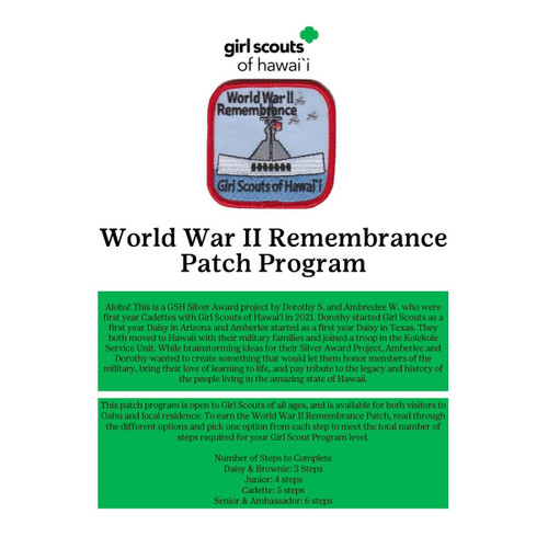 GSH WWII Remembrance Patch Program
