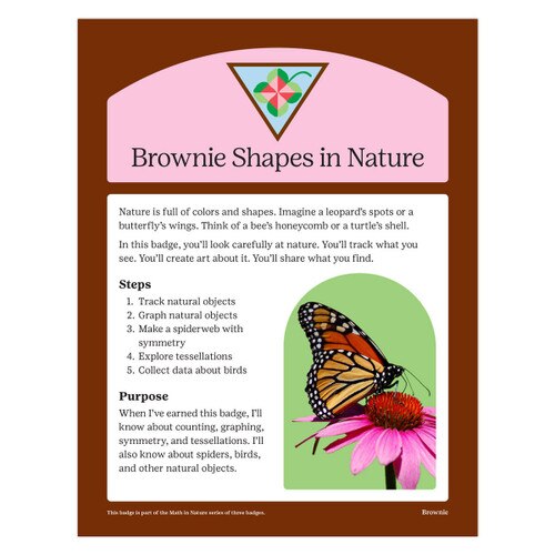 Brownie Shapes in Nature Digital Badge Requirements