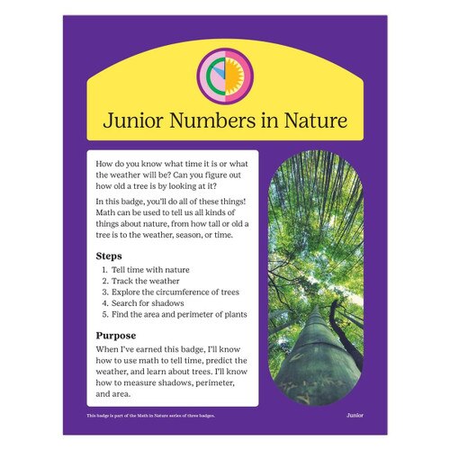 Junior Numbers in Nature Digital Badge Requirements