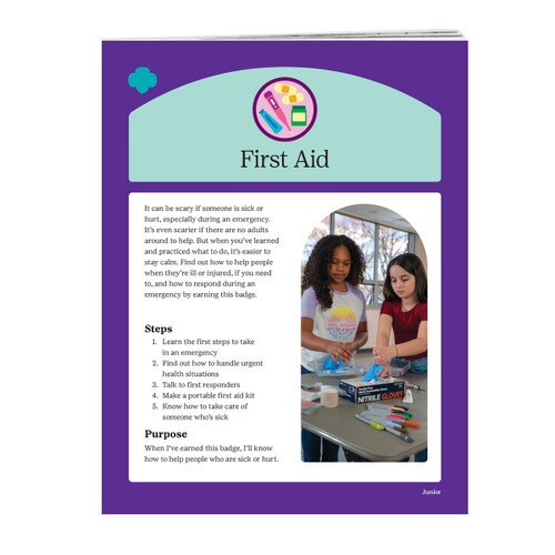 Junior First Aid Badge Requirements Digital Download Girl Scout Shop