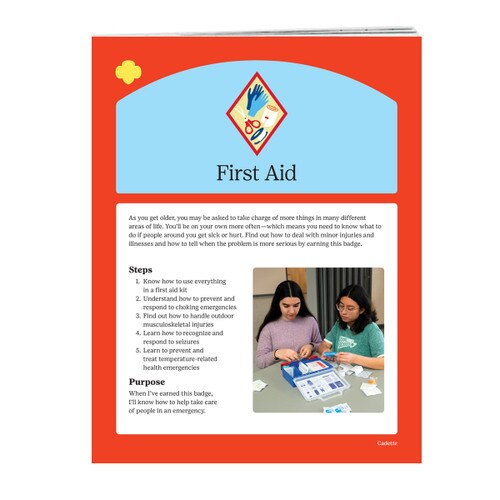 Cadette First Aid Badge Requirements Digital Download Girl Scout Shop