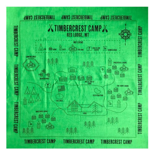GSMW Timbercrest Camp Map Bandana