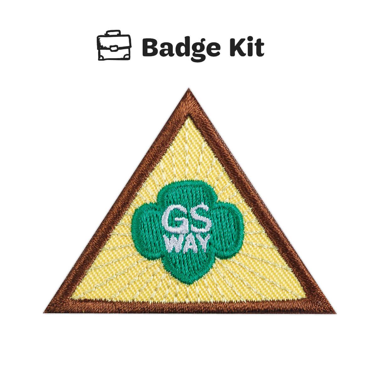 GSWW BROWNIE GIRL SCOUT WAY SINGLE BADGE KIT Girl Scout Shop