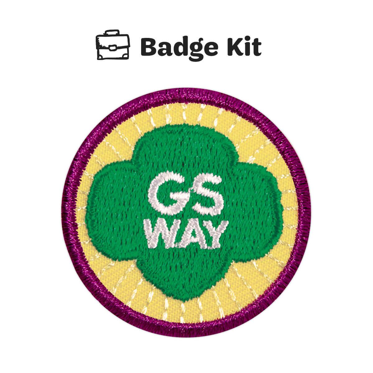GSWW JUNIOR GIRL SCOUT WAY SINGLE BADGE KIT Girl Scout Shop