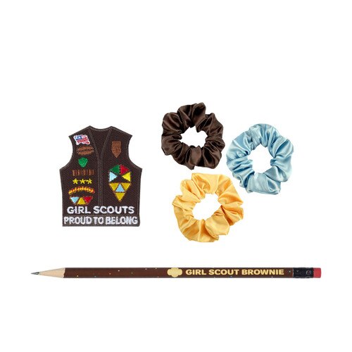 Brownie patch pencil scrunchie set