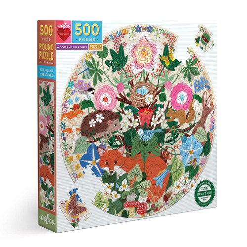 Thanksgiving emotional Thigh Woodland 500 Piece Round Jigsaw Puzzle | Girl Scout Shop