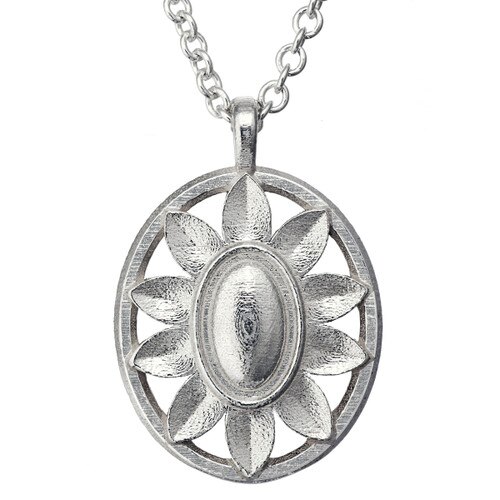 JGLB Silver Daisy Necklace