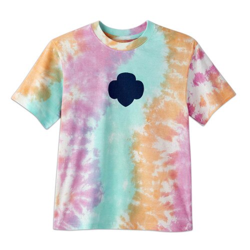 tie dye trefoil tshirt girls