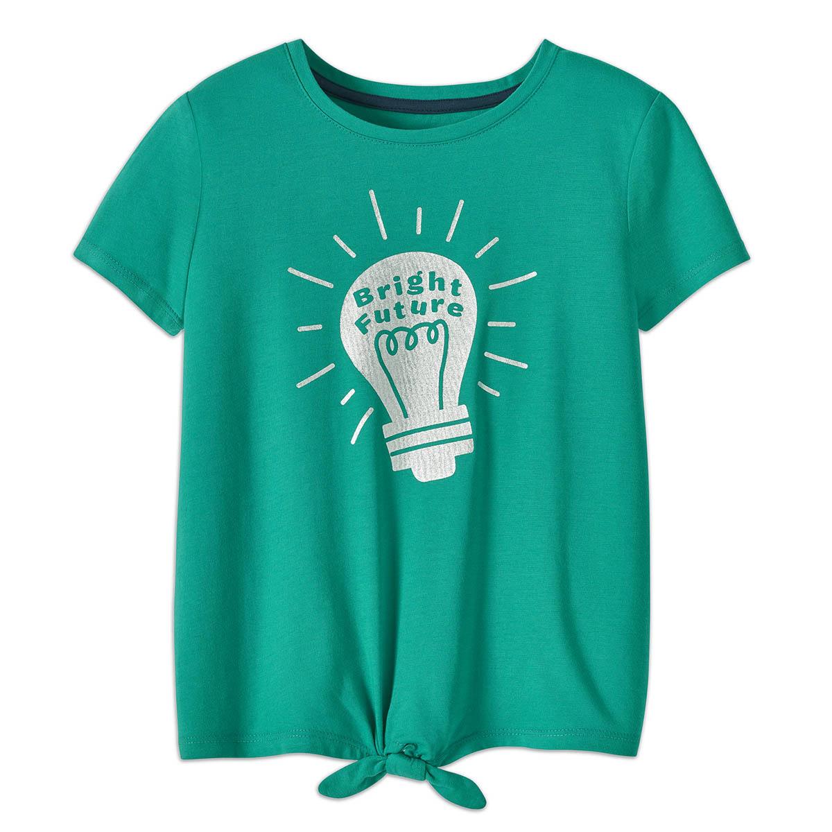 Bright Future Tie Front T Shirt Girls Girl Scout Shop