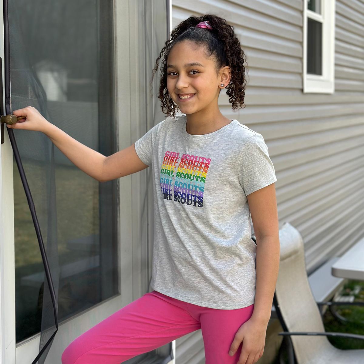 Rainbow sales tshirt girls