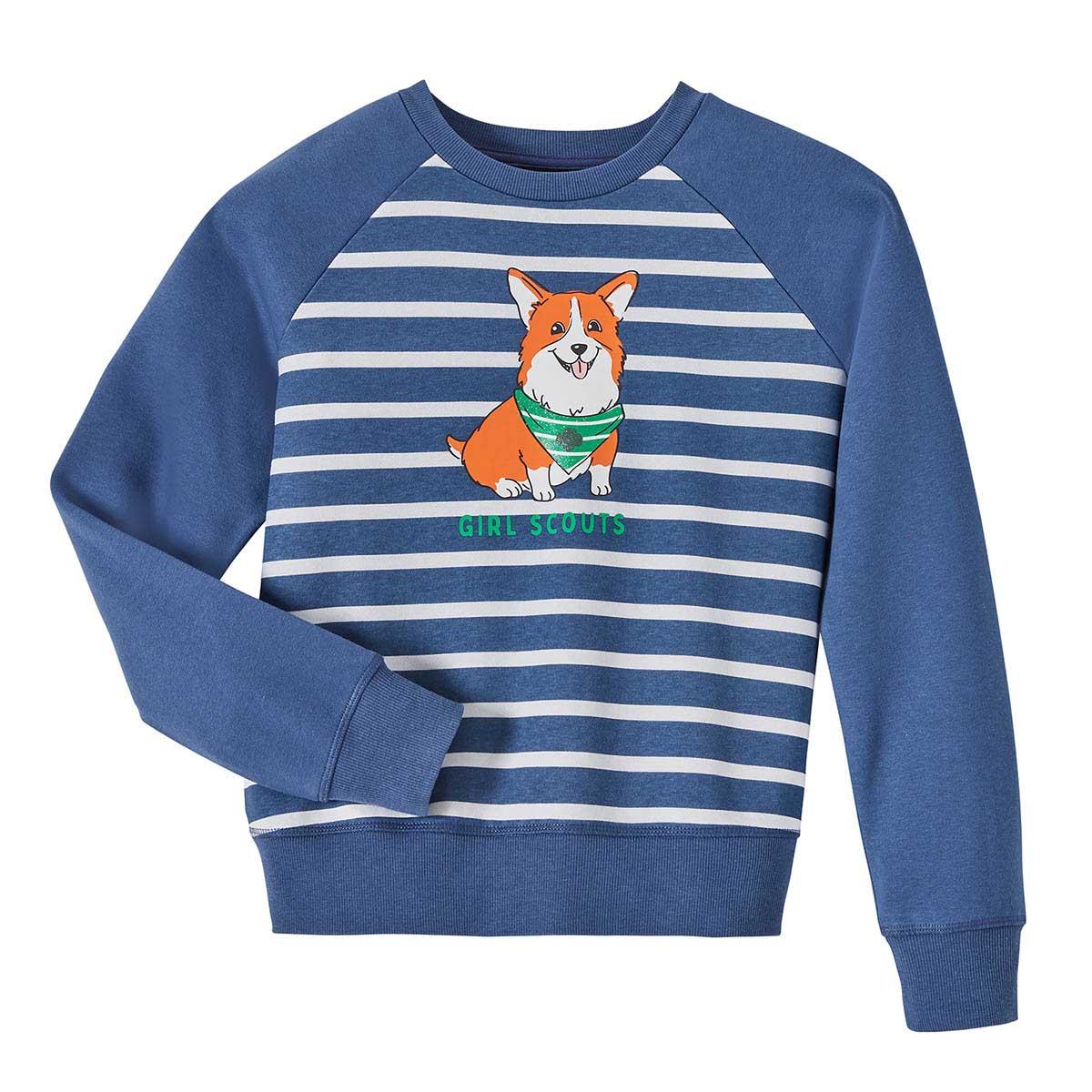 Happy Corgi Sweatshirt - Girls | Girl Scout Shop