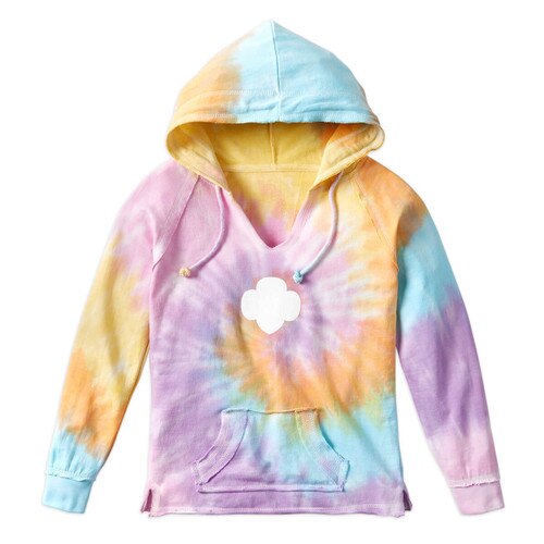 Tie-Dye Trefoil Hoodie - Misses