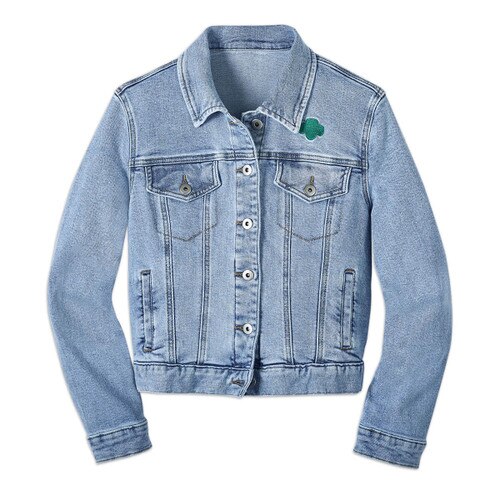 Blue jean jacket for ladies clearance