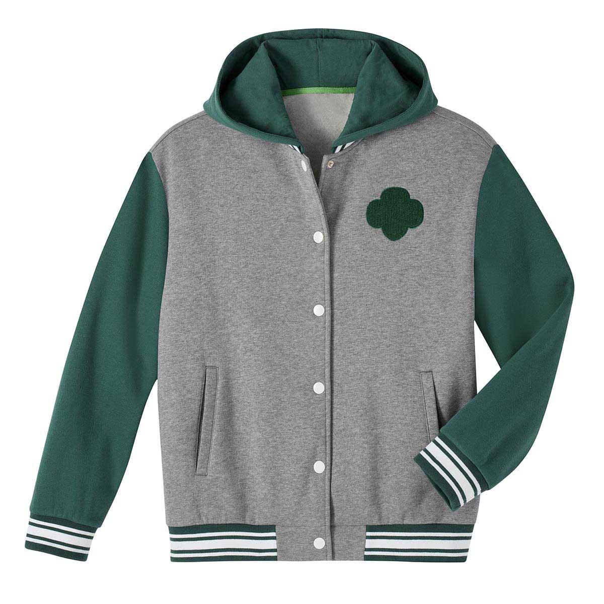 Varsity Hooded Sweatshirt Jacket — Women's