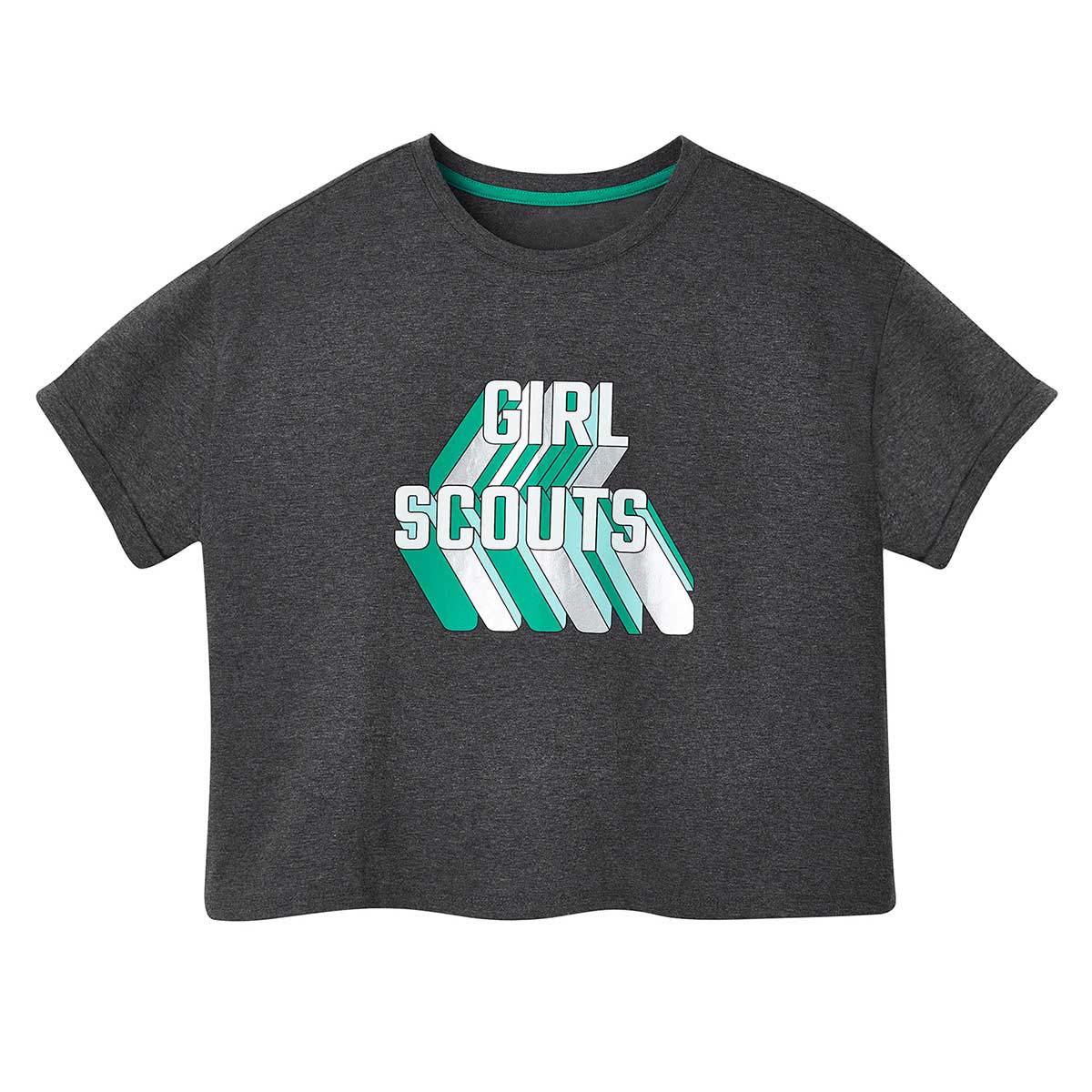 Cropped Metallic Graphic T-Shirt — Women's | Girl Scout Shop
