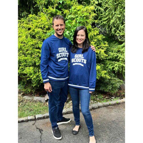 NAVY/WHITE VARSITY PULLOVER SWEATER