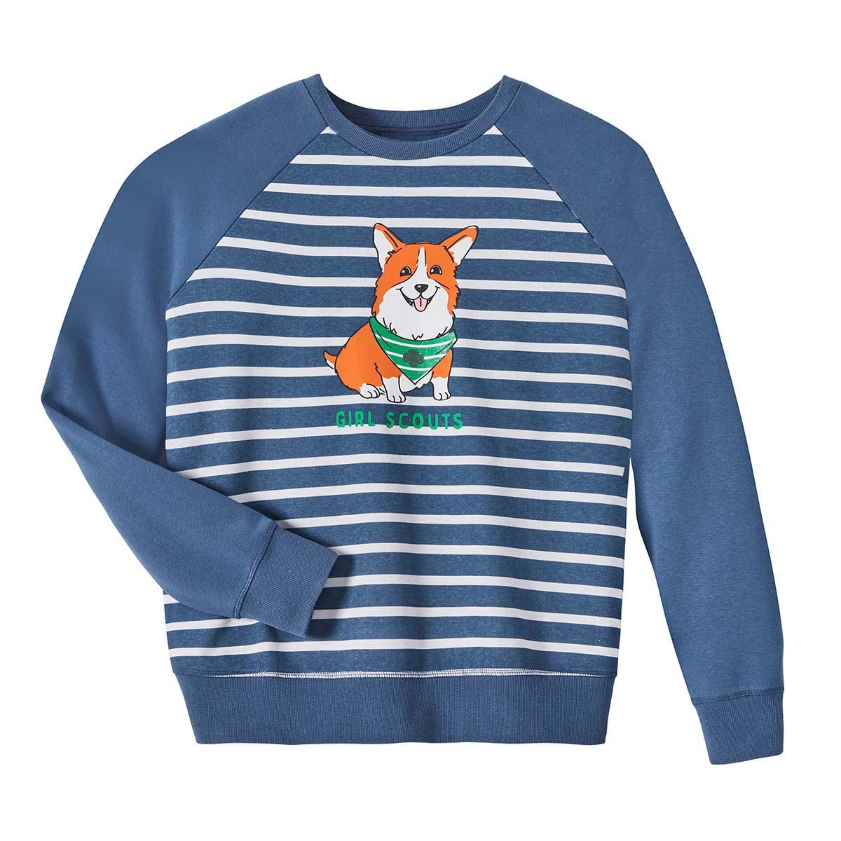 Happy Corgi Sweatshirt - Women's | Girl Scout Shop