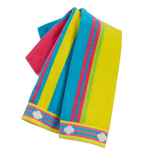 GSC Striped Beach Towel With Trefoi